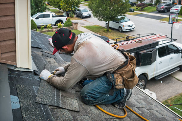 Professional Roof Repair technician working in Bergenfield, NJ